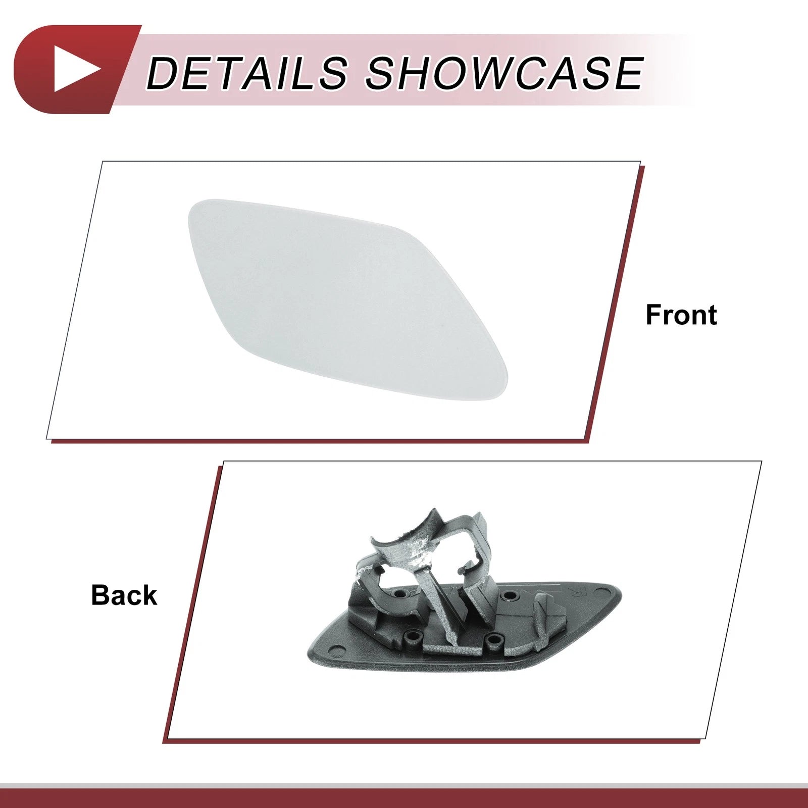 Bumper Trim Nozzle Cover No. 51117231080 for BMW Z4 (2009–2016) Silver Tone