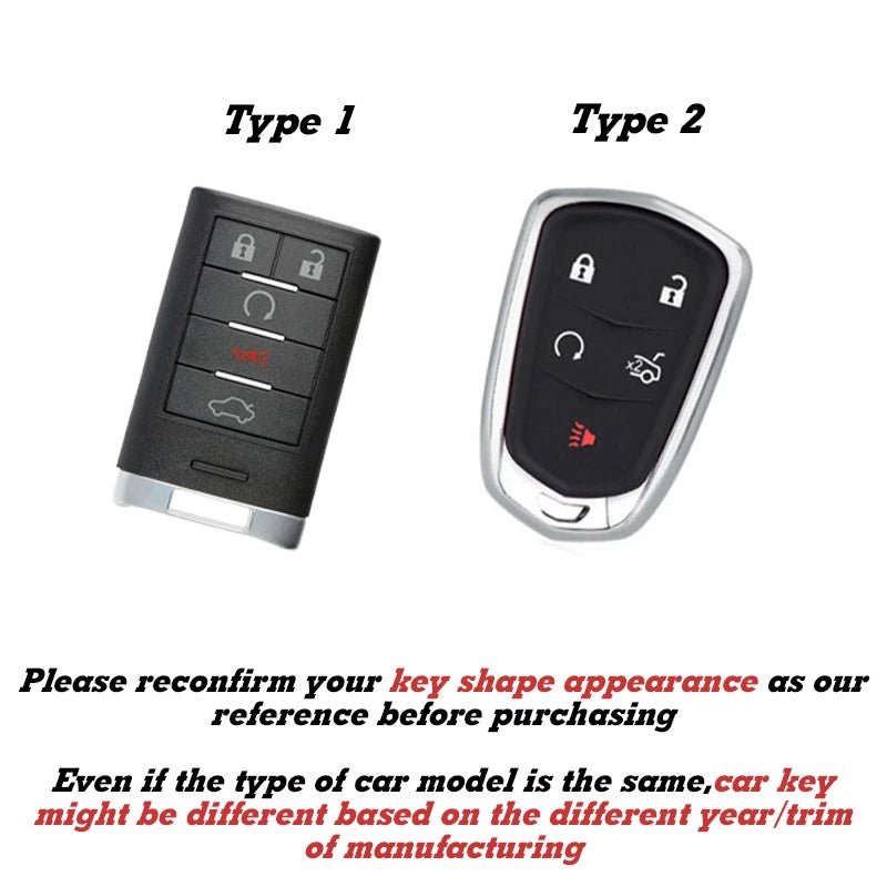 Key Fob Cover Shell Skin Accessories for Cadillac Escalade (2015-2020)