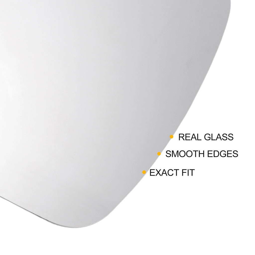 Left Side Heated White Mirror Glass for KIA Rio (2017–2020)
