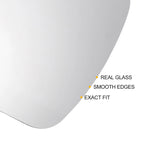Left Side Heated White Mirror Glass for KIA Rio (2017–2020)