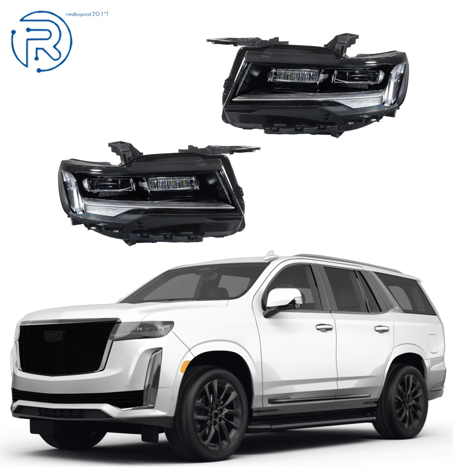 LED Headlight Pair for Cadillac Escalade (2021–2024)