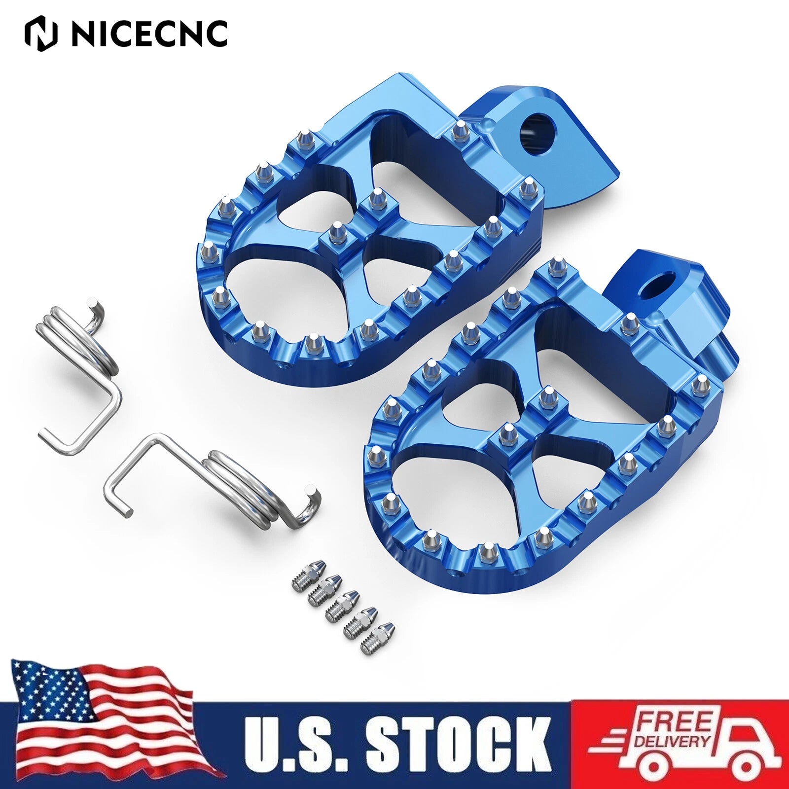 CNC Footrest Foot Pegs for Yamaha WR450F YZ125 YZ250 YZ250FX YZ450F (2003–2023)