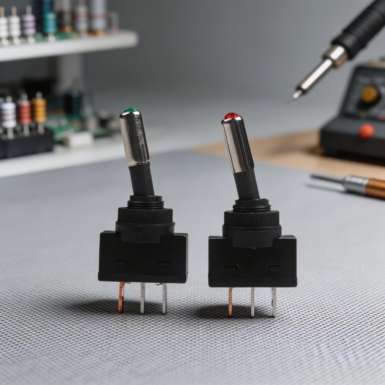 2X 12mm Toggle Switch SPST 3Pin LED On Off for Automotive (12V 20A)