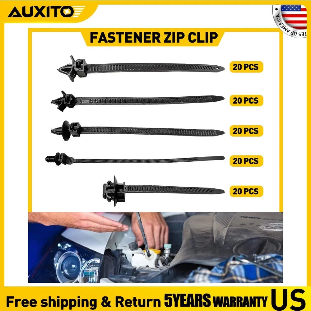 100pcs Cable Tie Set for Automotive Wire Harness Fasteners