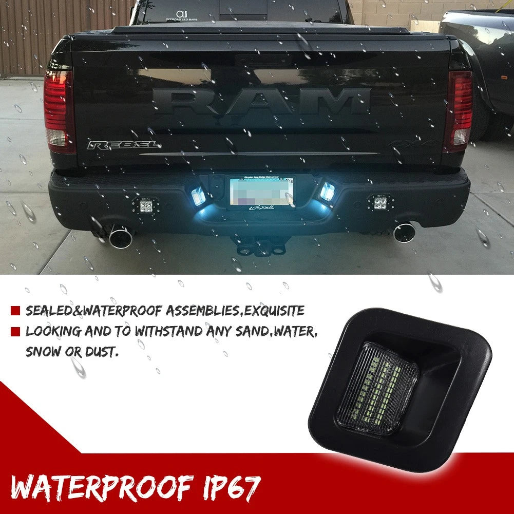 2X Ice Blue LED License Plate Lights for Dodge RAM 1500 2500 3500