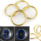 4X Stainless Steel Air Vent Outlet Ring Trims for Audi A3 8V (2012–2019)