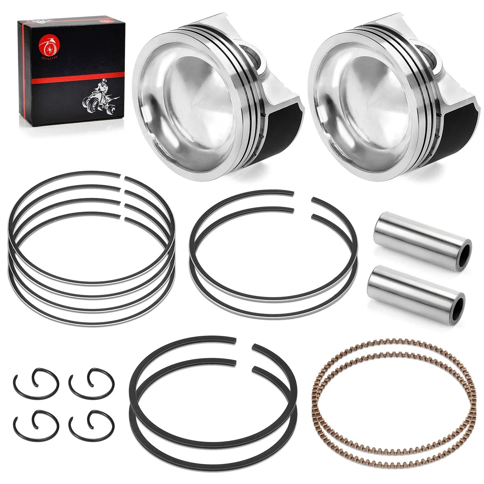 Top End Rebuild Kit 80mm Piston W Rings for Polaris RZR S 800 (2008–2014)
