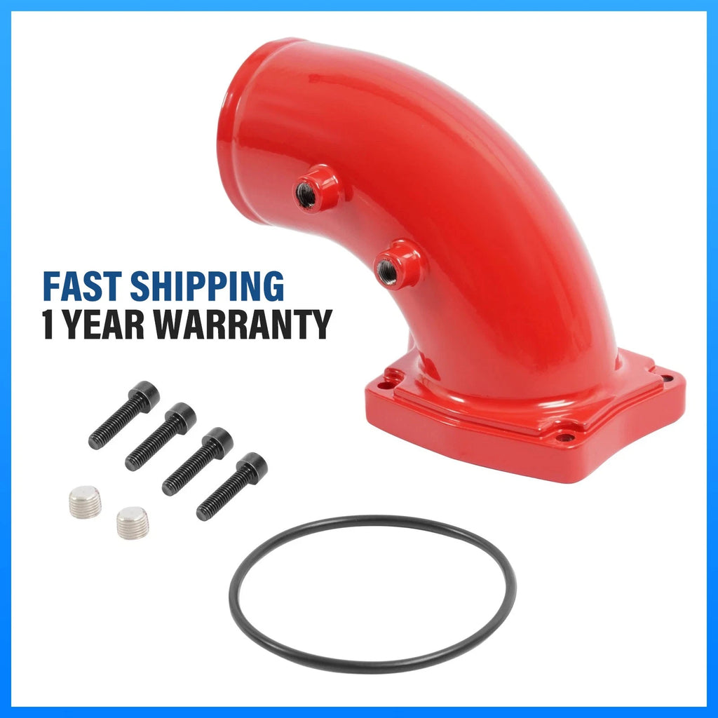Red Air Intake Elbow Pipe for Ford F250 F350 Excursion 6.0L (2003–2007)