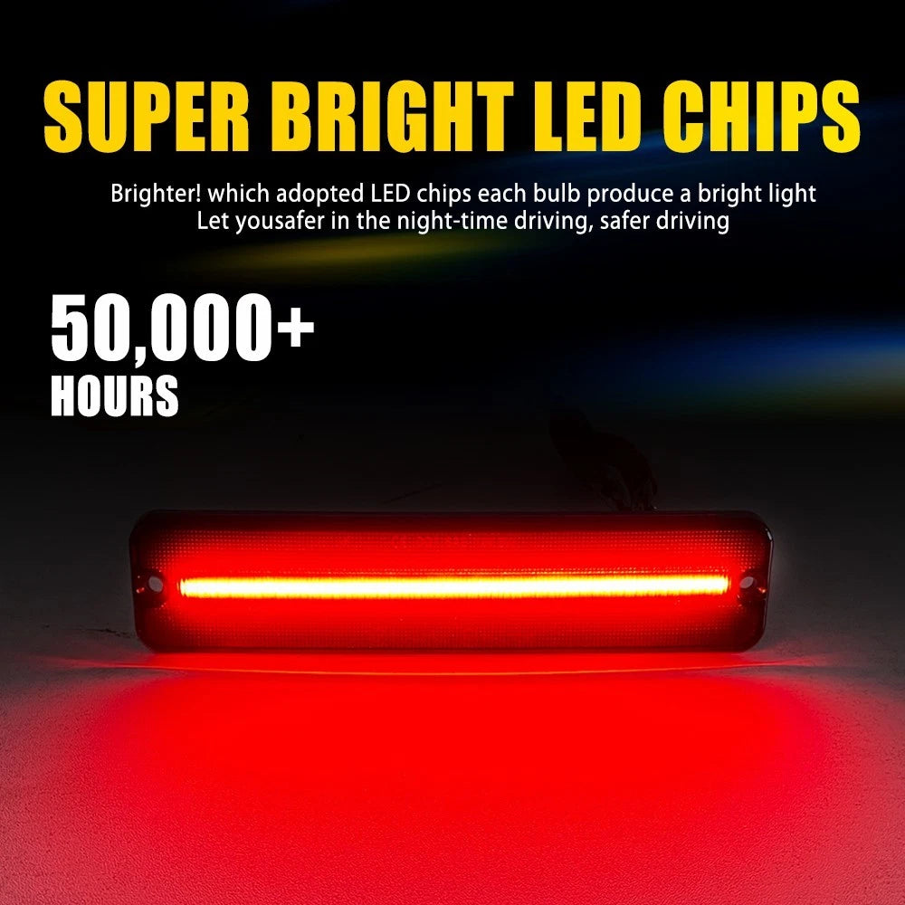 2X Smoke LED Rear Red Side Marker Light for Jeep CJ (1975–1986)