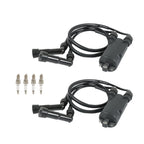 2X Ignition Coil Pack & Spark Plug Cap for Honda Goldwing 1200 GL1200 (1984–1987)