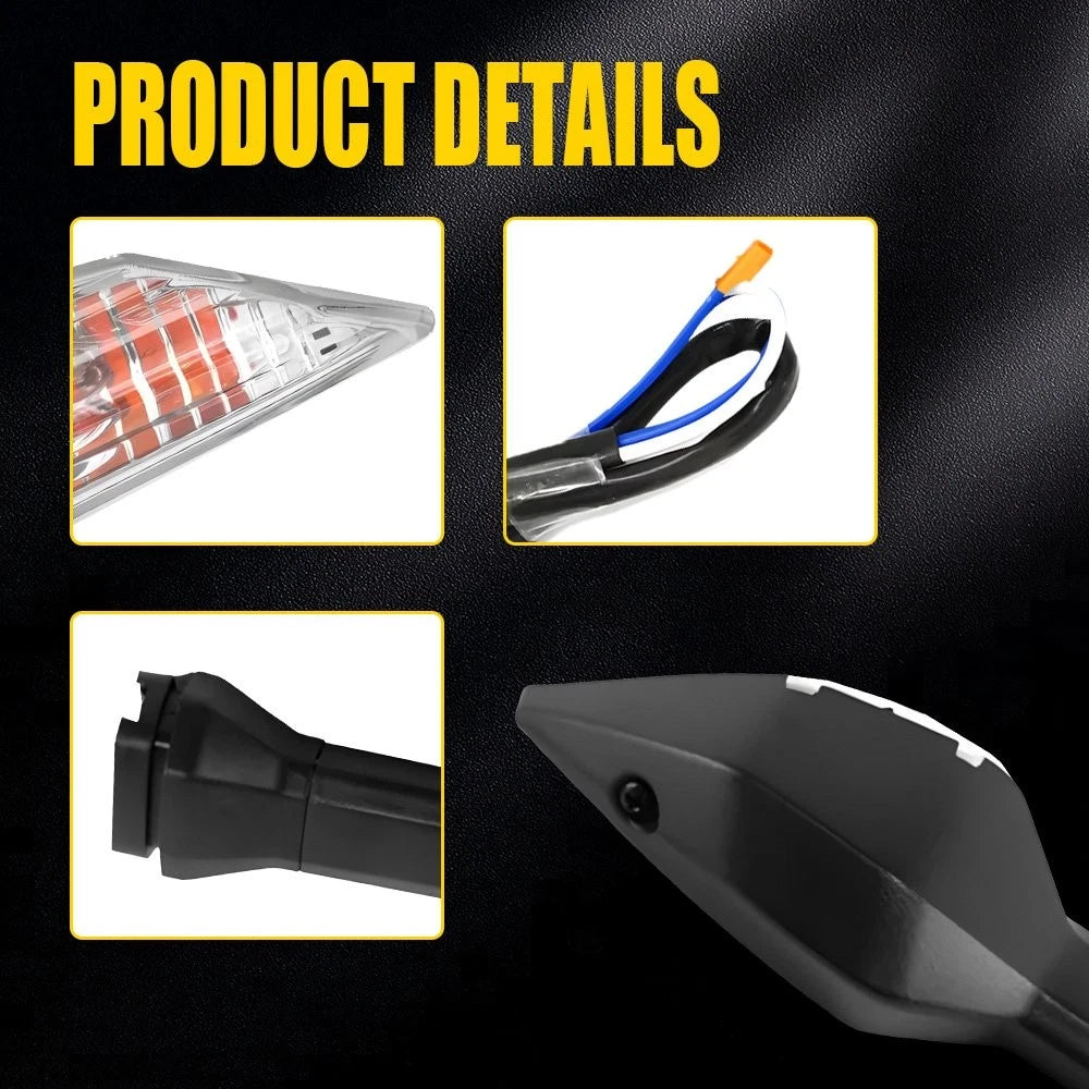 2X Front Turn Signal Lights for Kawasaki Ninja 250 300 400 650 1000 ZX6R