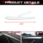 Matte White Inner Front Door Trim Panel Armrest Wrap Cover for Tesla Model Y (2020-2024)
