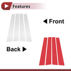 Set of 4 Car Door Pillar Window Trim for Toyota 4Runner (2010–2023) Silver Tone