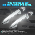 Set of 4 Car Door Handle Cover Trims for Honda Accord  - Silver Tone