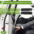 Interior Door Handle Bowl Cover Trim for Ford Mustang (Carbon Fiber, Black)