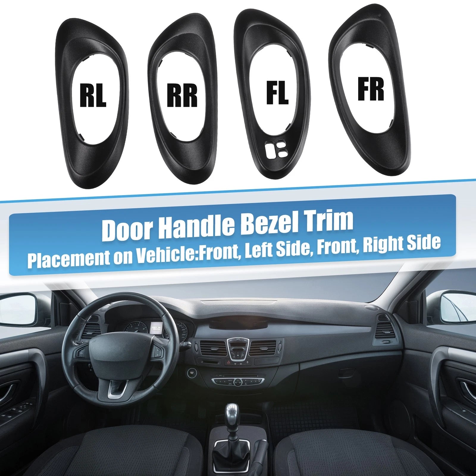 Set of 2 Interior Left Right Side Handle Covers for Chevy Trailblazer (2002–2009)