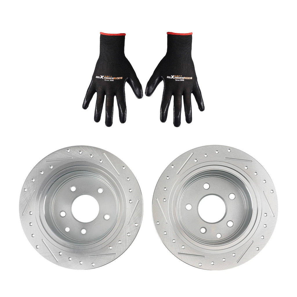 Rear Drilled & Slotted Disc Brake Rotor for Nissan Maxima (2004–2008) S-31312