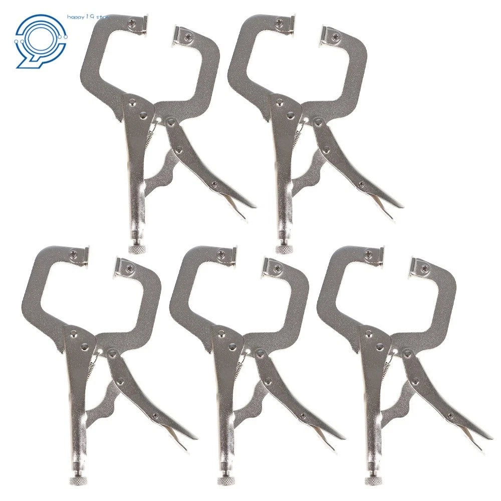 5 Pack Rotary Gasket Swivel Pad Locking C-Clamp Pliers