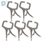 5 Pack Rotary Gasket Swivel Pad Locking C-Clamp Pliers