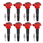 8X Red UF660 Ignition Coils & Iridium Plugs for Porsche V8 V6