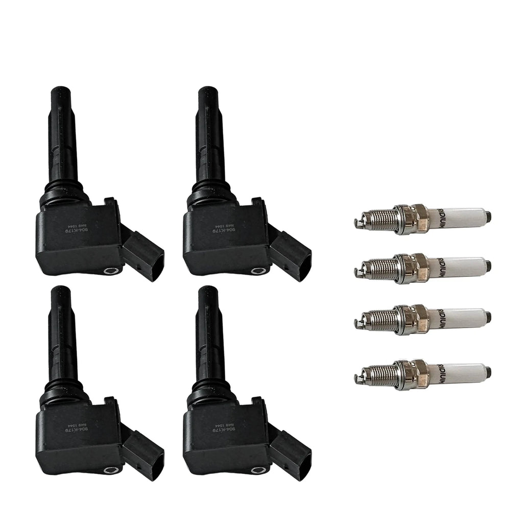 Set of 4 Ignition Coils & Iridium Spark Plugs for Volkswagen Jetta (2016-2019)