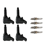 Set of 4 Ignition Coils & Iridium Spark Plugs for Volkswagen Jetta (2016-2019)