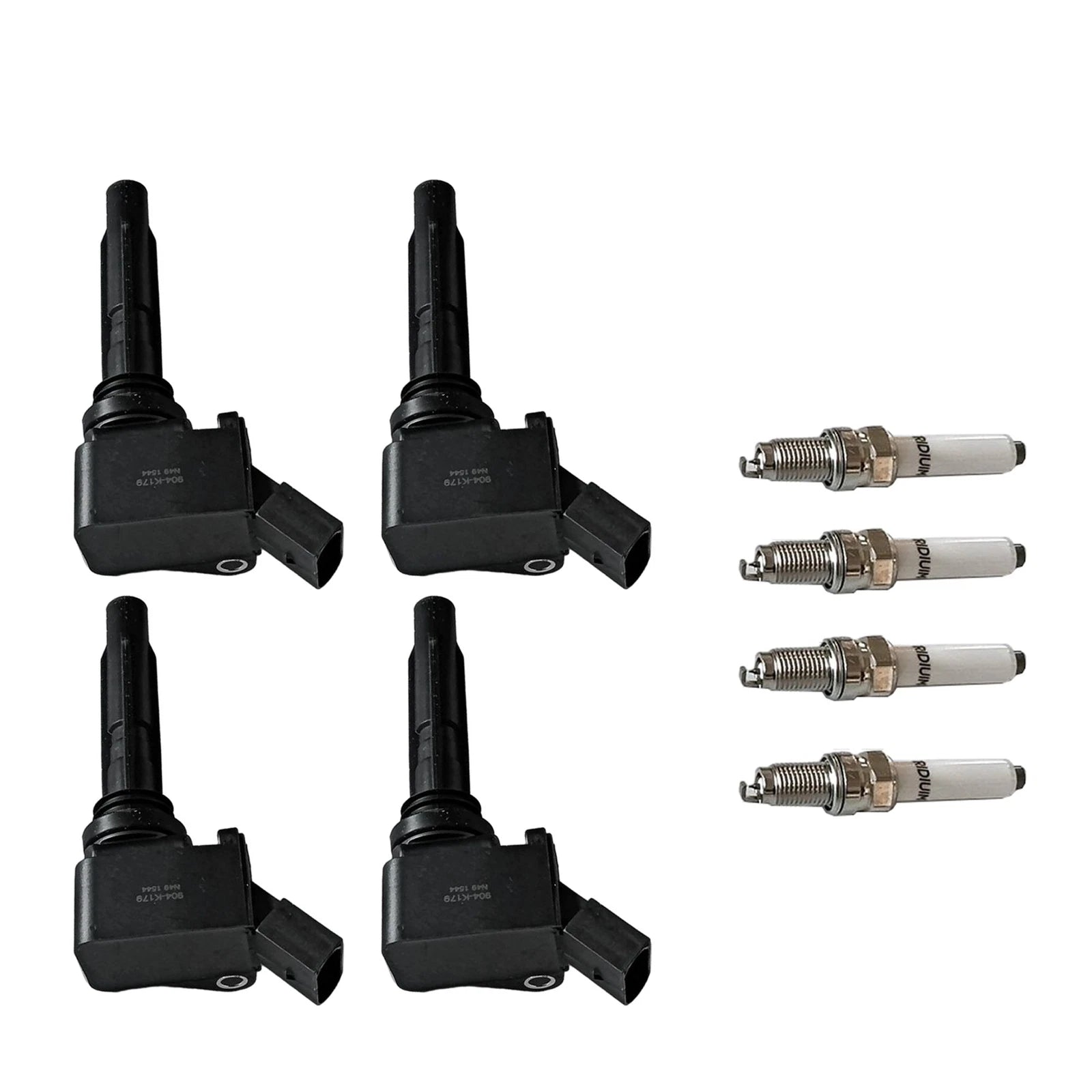 Set of 4 Ignition Coils & Iridium Spark Plugs for Volkswagen Jetta (2016-2019)