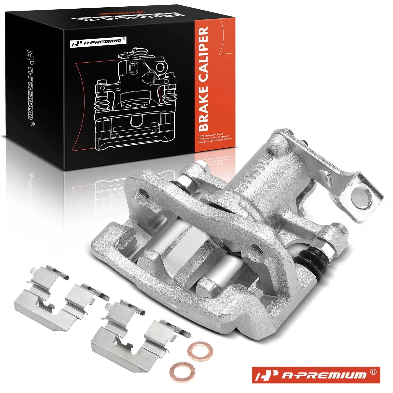 Rear Passenger Side Brake Caliper with Bracket for Hyundai Accent (2018–2022)