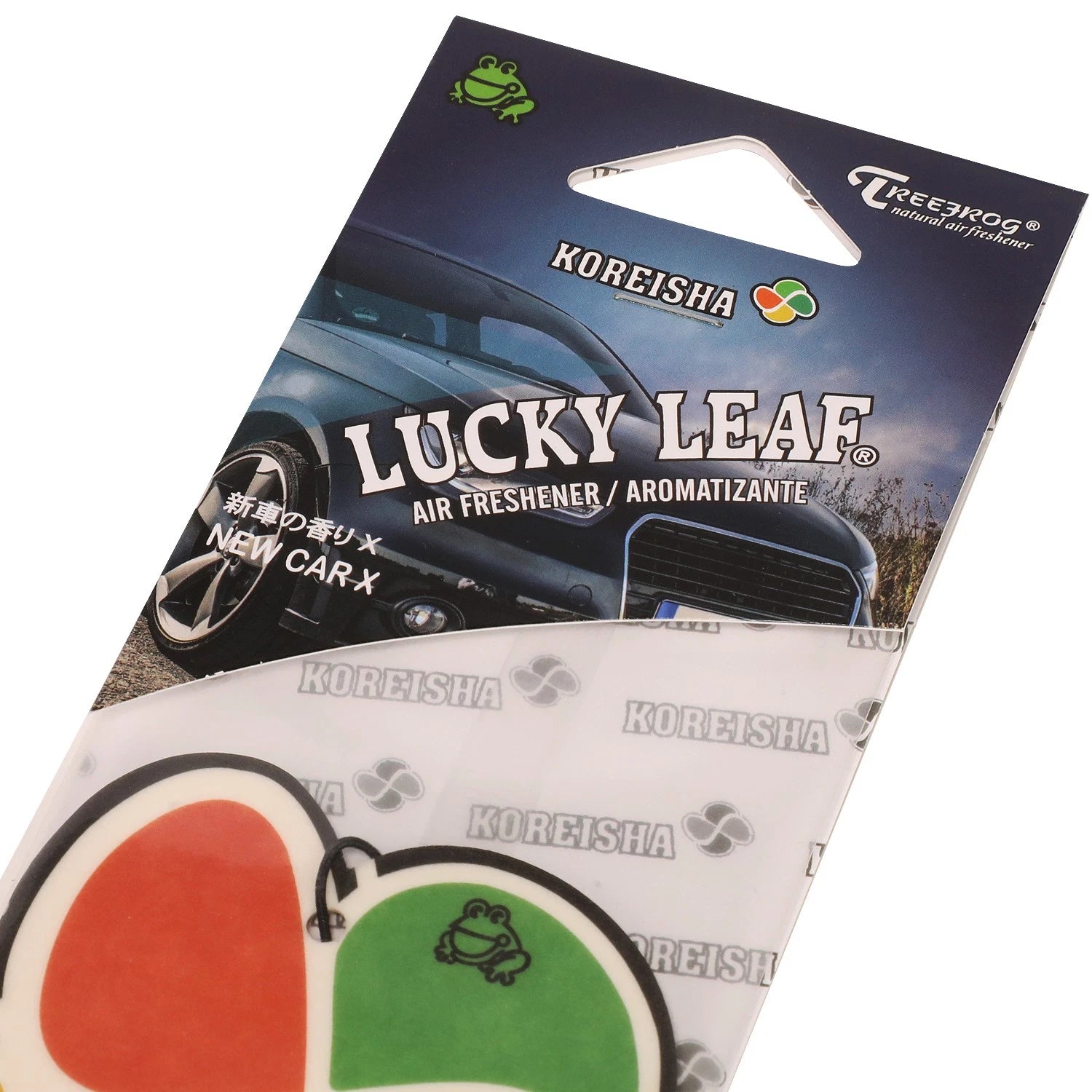 Hanging Air Freshener for Auto Home (Tree Frog Lucky Leaf Scent)