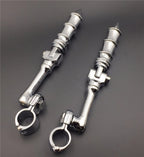 Chrome Custom Bamboo Foot Peg for Honda Yamaha Suzuki (1.5" Engine Guard)