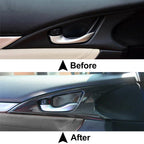 Carbon Fiber Inner Door Handle Bowl Cover Trim for Honda Civic (2016–2020)