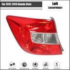 Tail Light Assembly for Honda Civic (2012) Left Driver Rear Halogen