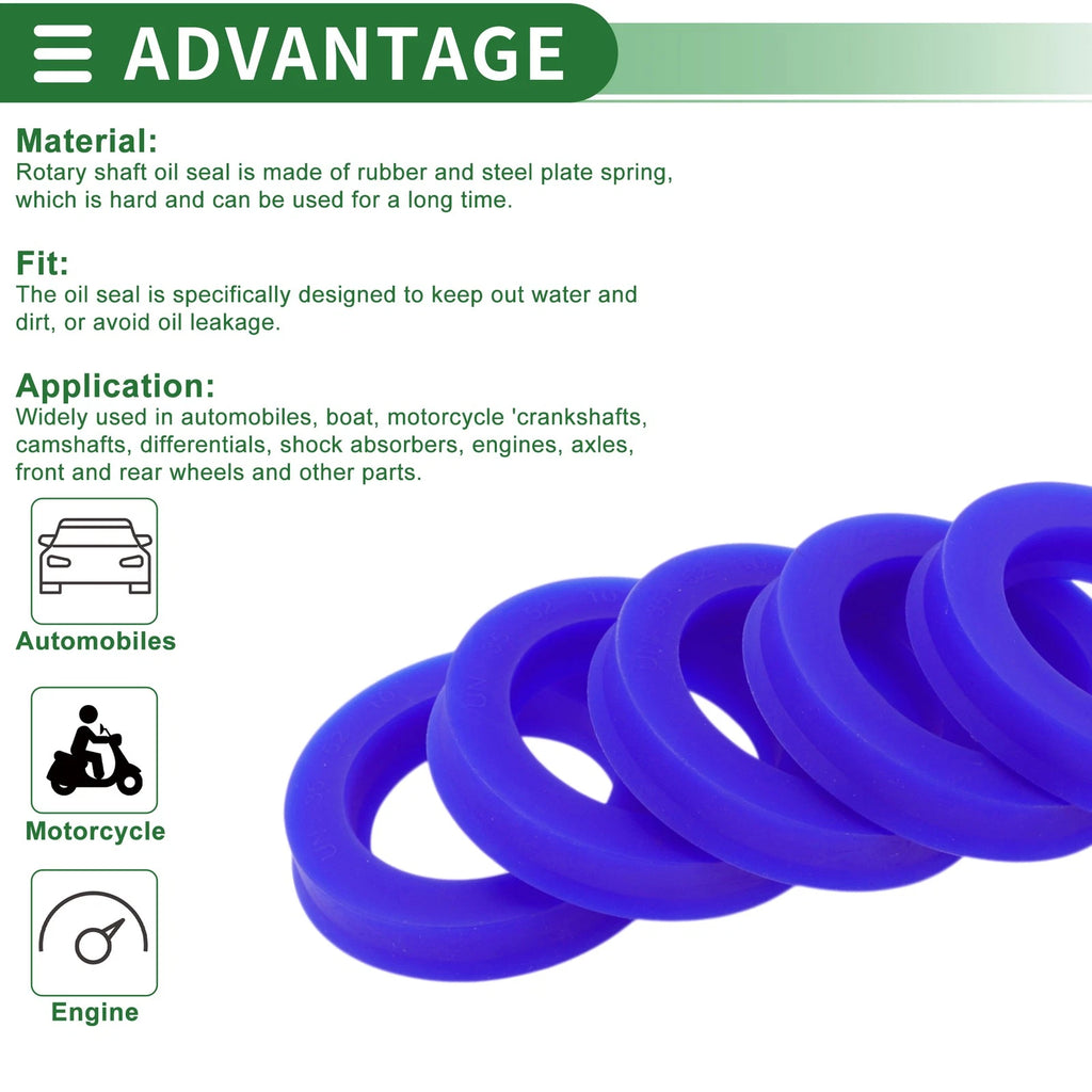 Set of 5 Oil Seal Rotary Shaft Seal 35x52x10mm for Various Models