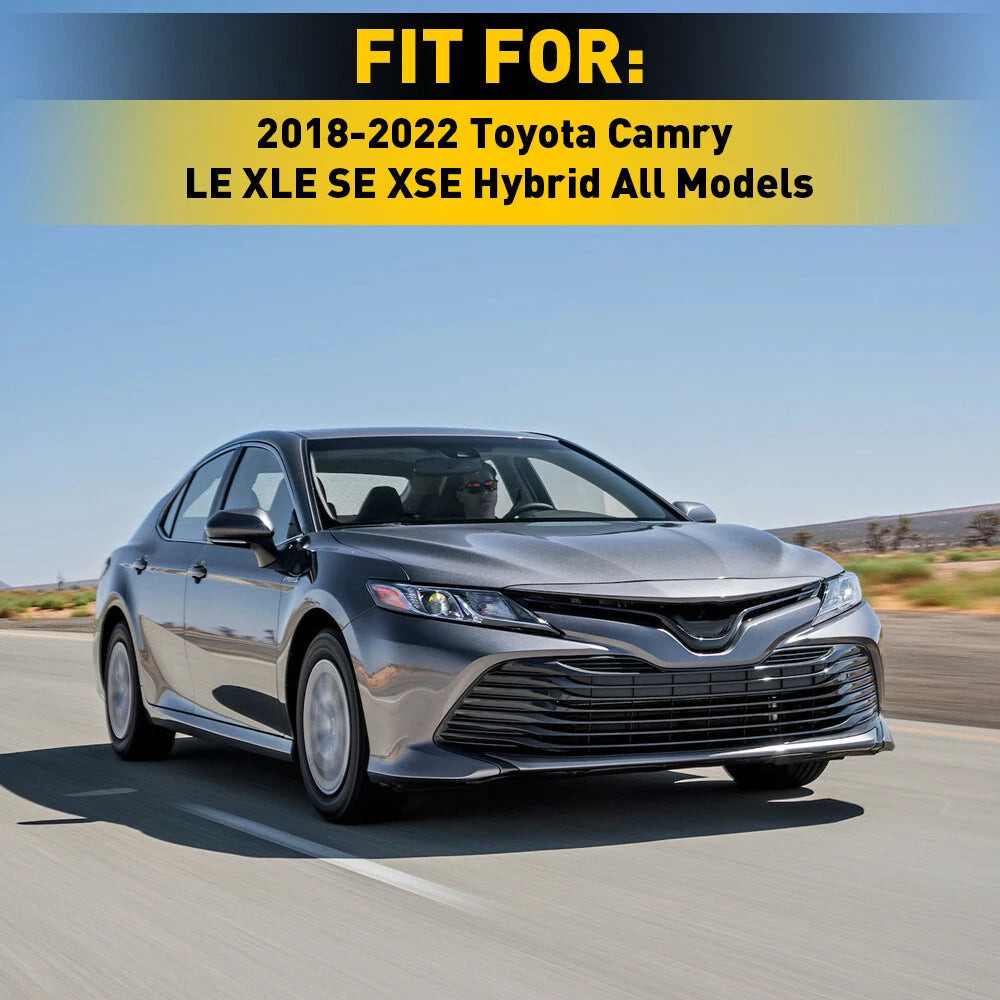 Glossy Black Headlight Eyelid Covers for Toyota Camry (2018â2020)