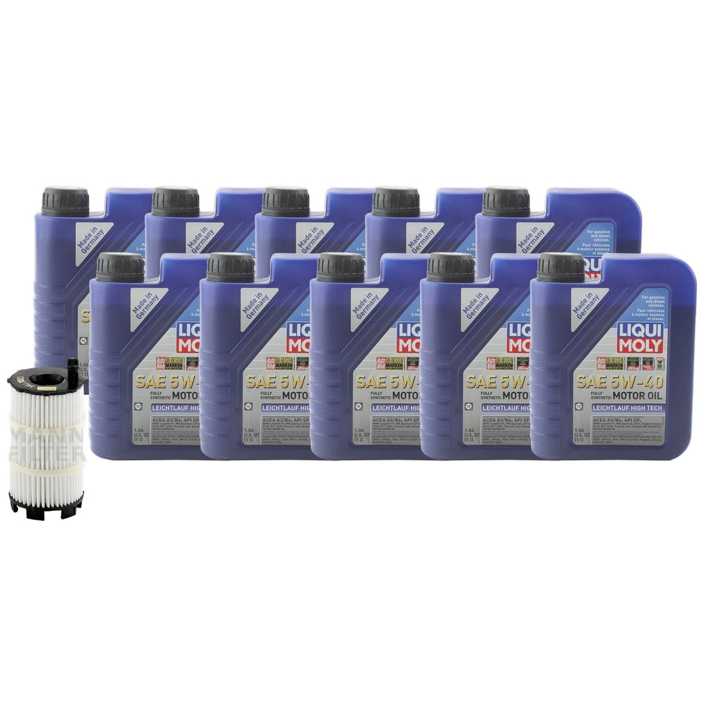 Liqui Moly 10L Leichtlauf High Tech 5W-40 Engine Oil Change Kit for Q7 RS4 (2006–2020)