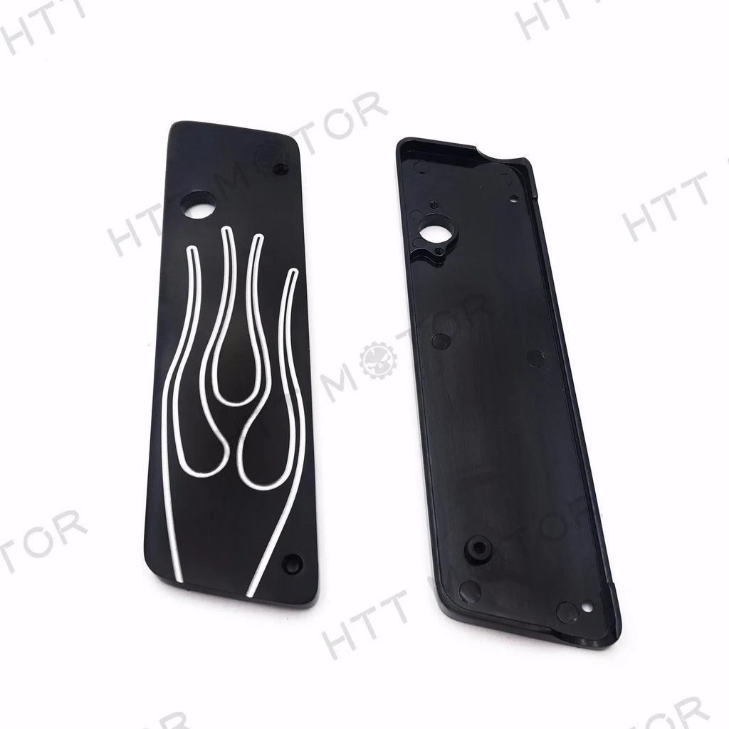 Flame Saddlebag Latch Cover for Harley FLHR Road King (1994–2013)