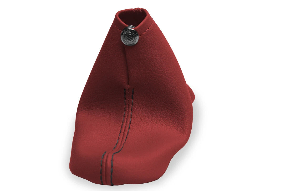 Leather Manual Shift Boot Cover for Chevrolet Cavalier (2000–2005) Red Black Stitch
