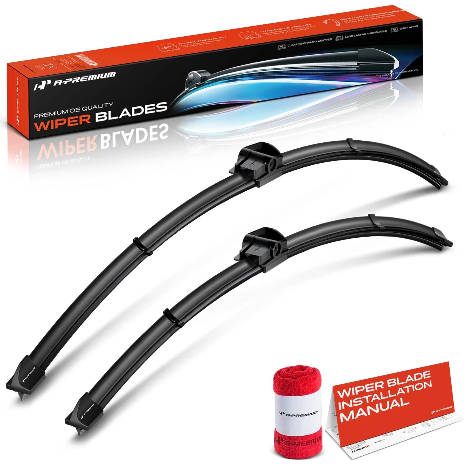 2X Windshield Wiper Blades for BMW i8 (2014–2020)