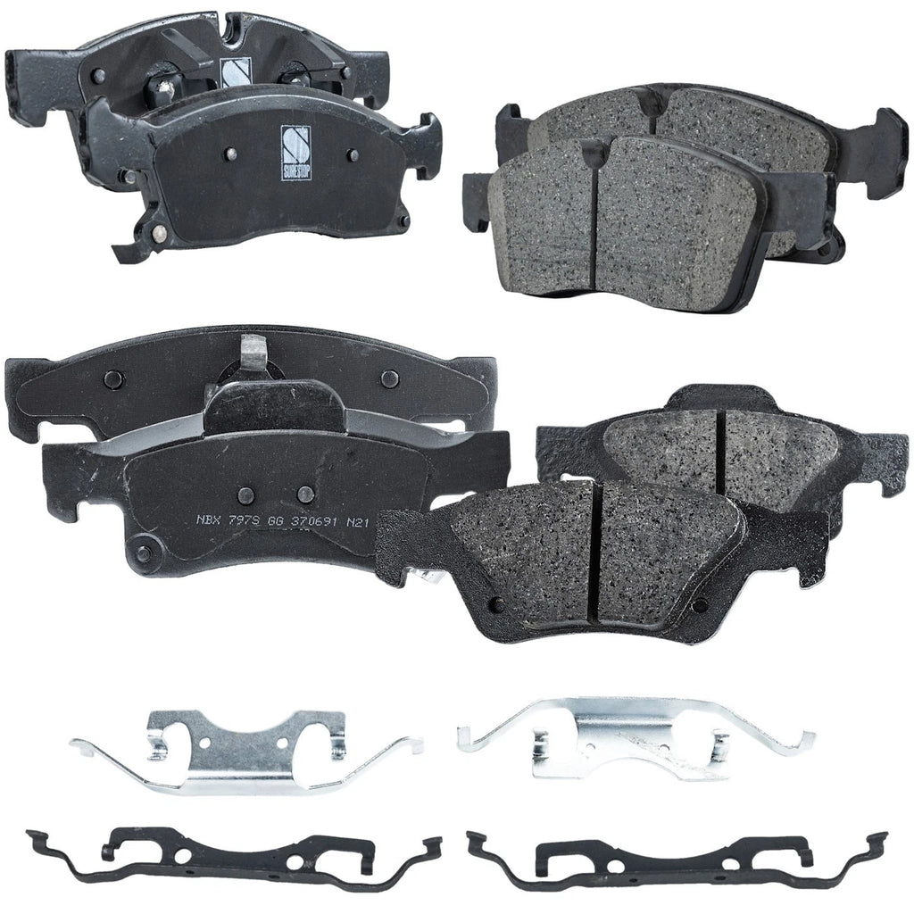Brake Pad Set for Jeep Grand Cherokee (2011–2019) Front and Rear