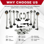 13PCS Control Arm Kit for Audi A4 S4 B6 B7 Quattro (2001-2008)