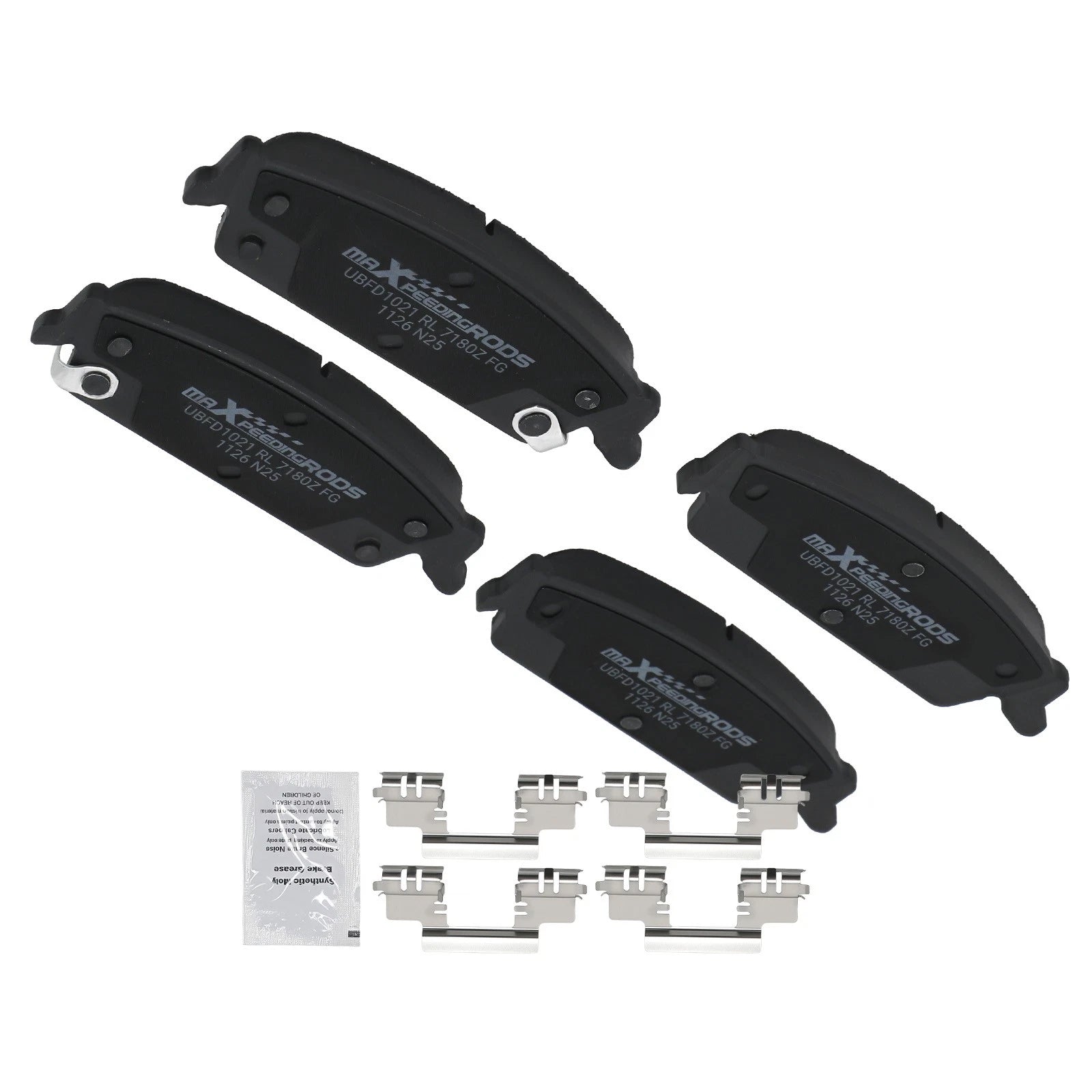 Set of 4 Rear Ceramic Brake Pads for Chevrolet Suburban Tahoe (2007–2014)