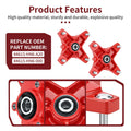 Front Red Wheel Hubs for Honda TRX250X (2009–2020), TRX400X (2009, 2012–2014)
