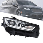Right Side Headlight for Chrysler Pacifica (2021–2023) Clear Lens Black