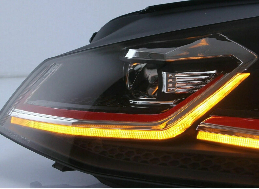 Set of 2 LED Front Headlights for VW Golf 7 (2013-2018)