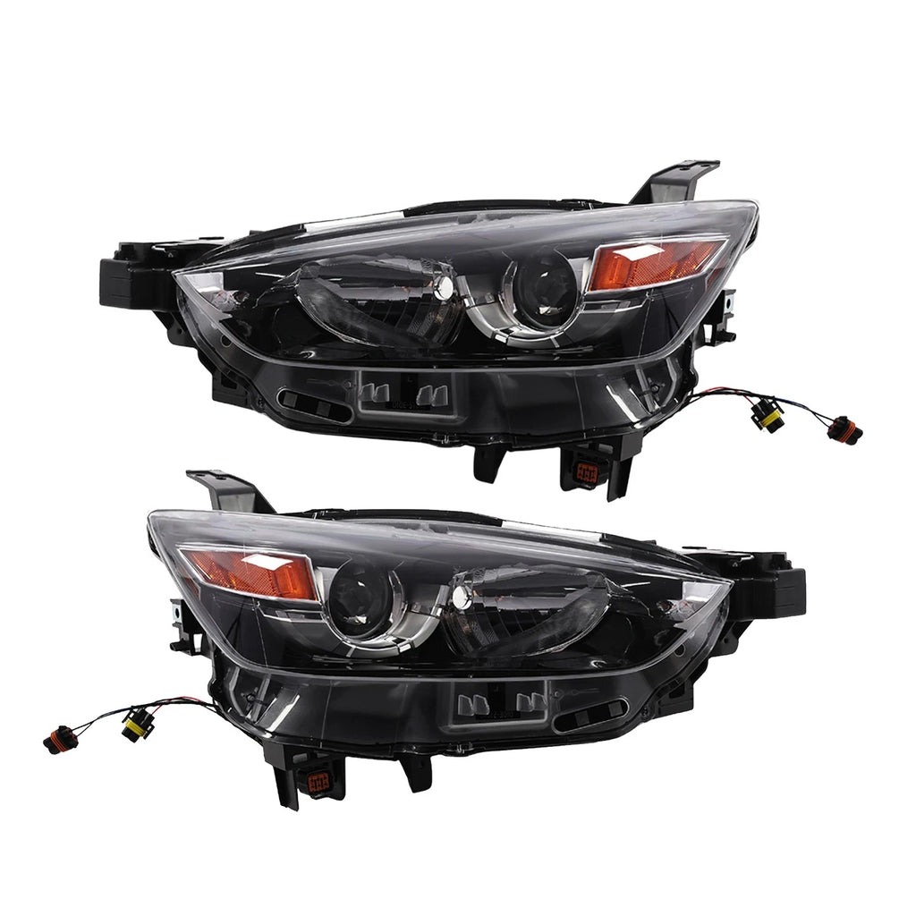 Set of 2 Halogen Headlight Headlamps for Mazda CX-3 (2016–2022)