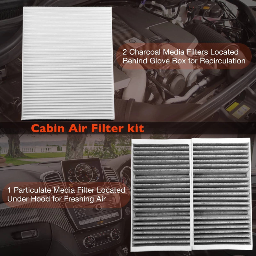 Cabin Air Filter Kit for Mercedes-Benz GL GLE GLS ML (2012-2020)