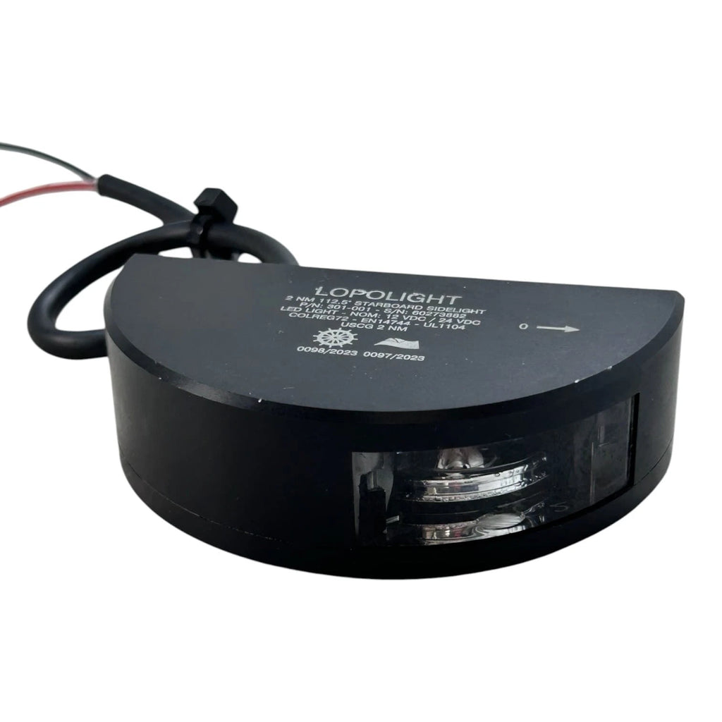 Lopolight 301-001 Starboard Green LED Navigation Light for USCG Boats (12V)