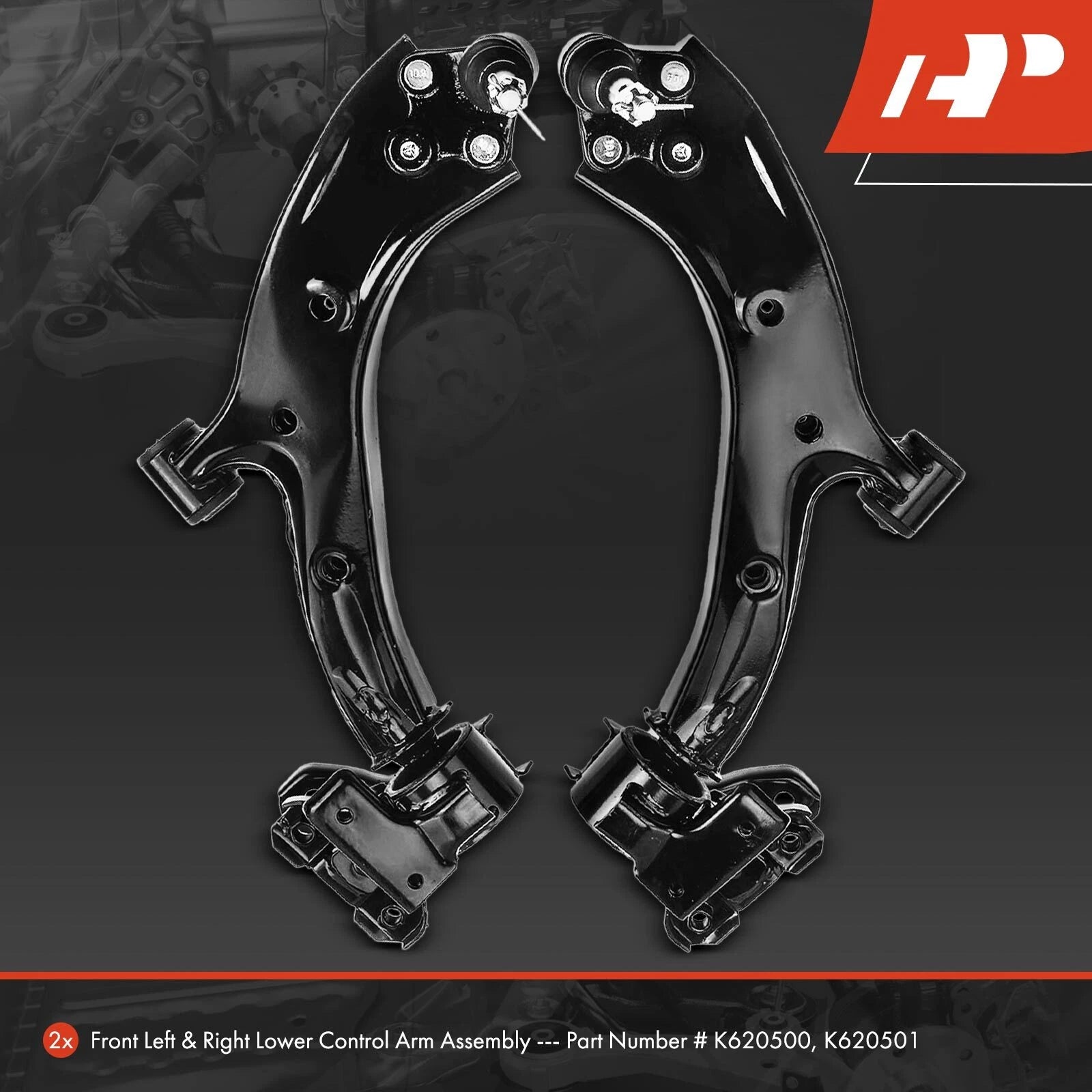 2X Front Lower Control Arms with Ball Joints for Honda CR-V (2007-2011)