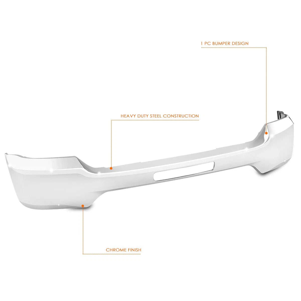 Front Bumper Face Bar for Chevy Silverado 1500 (2016–2019) Chrome w/o Fog Light Cutout
