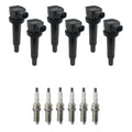 Set of 6 Ignition Coils & NGK Spark Plugs for Optima Santa Fe (2001–2006)